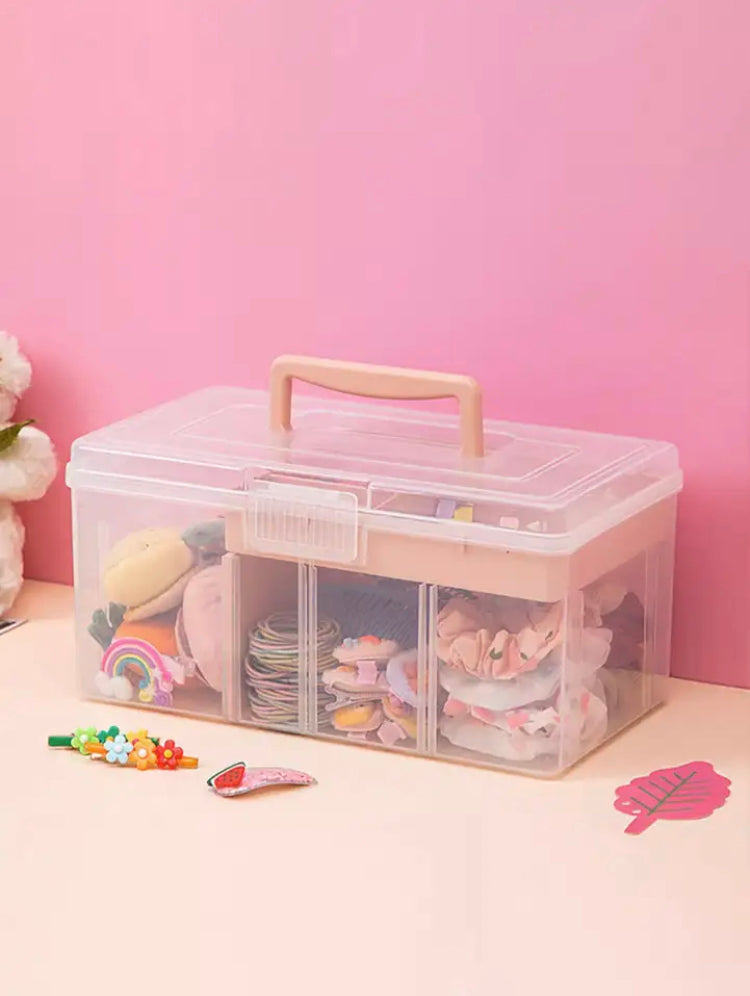 Double Layer Storage Box, Multipurpose Plastic Storage Case, Sewing Kit Box Double Layer Storage Box, Multipurpose Plastic Storage Case, Sewing Kit Box